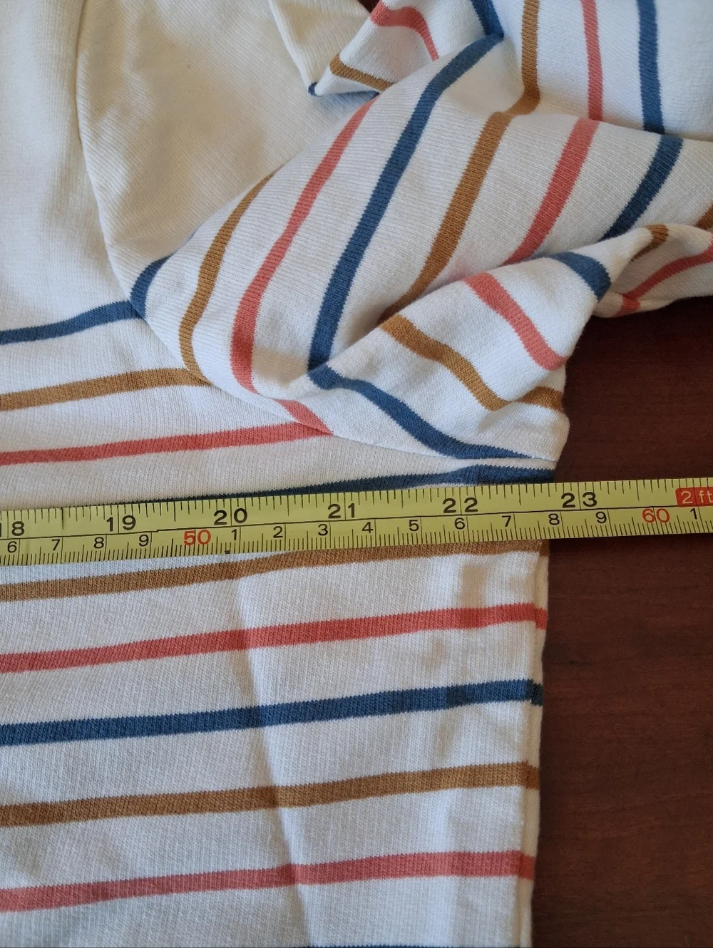L.L. Bean Rugby Striped Jersey Large Petite EUC - Picture 8 of 9